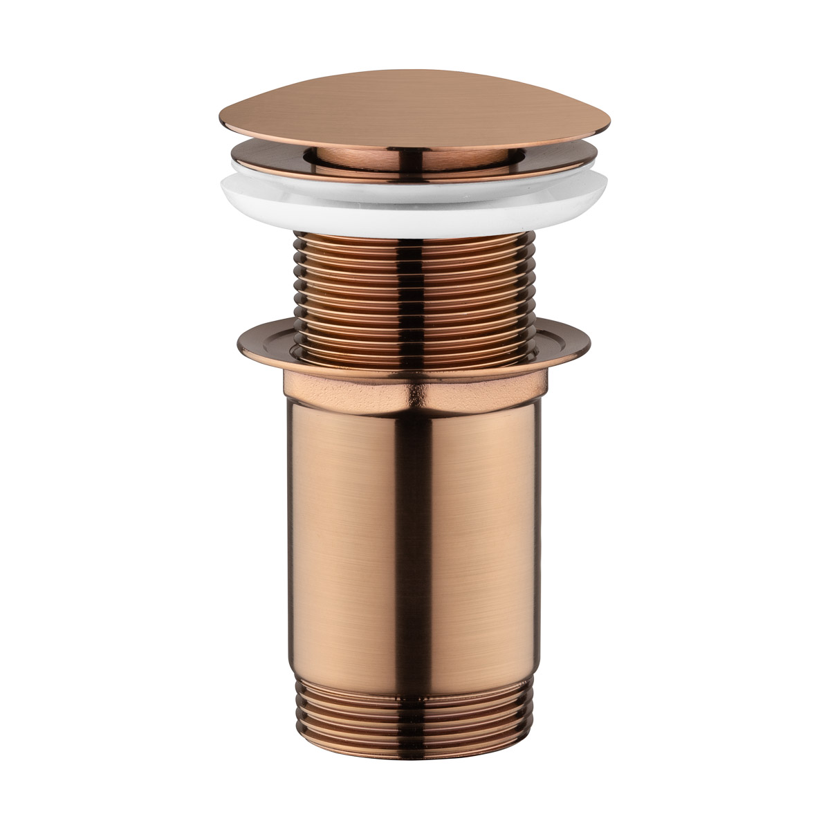 Oltens Rovde korek do umywalki klik klak okrągły bez przelewu G1 1/4 miedź szczotkowana 05201610 - Wysyłka w 24h