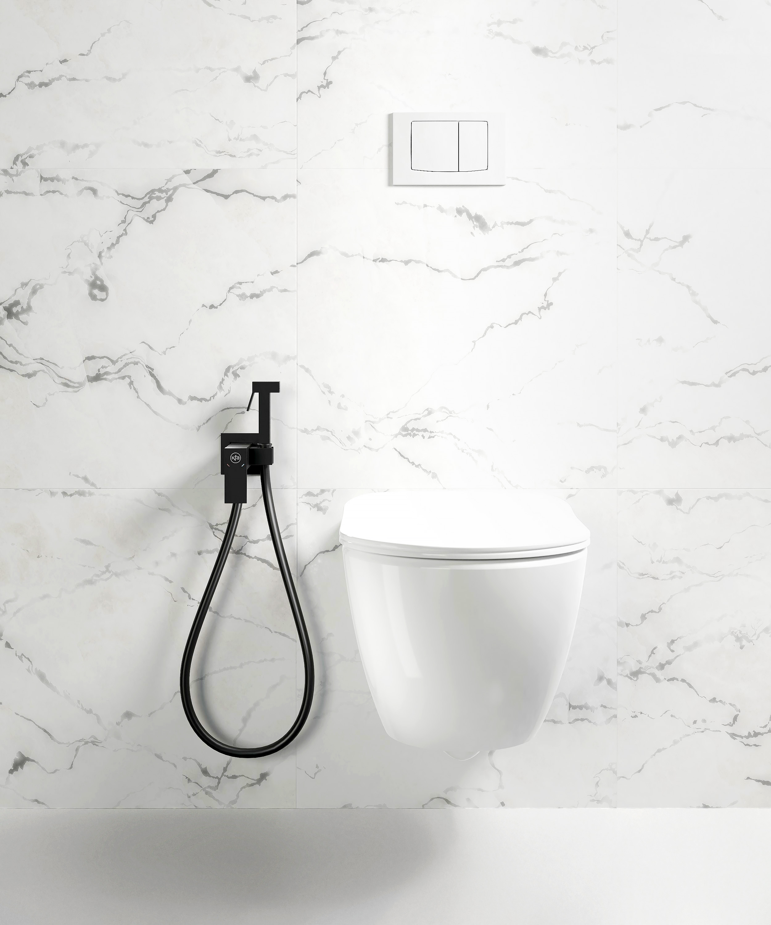 KFA Armatura Logon Black bateria bidetowa podtynkowa ze słuchawką typu bidetta czarny mat 5139-512-81 - Wysyłka w 24h