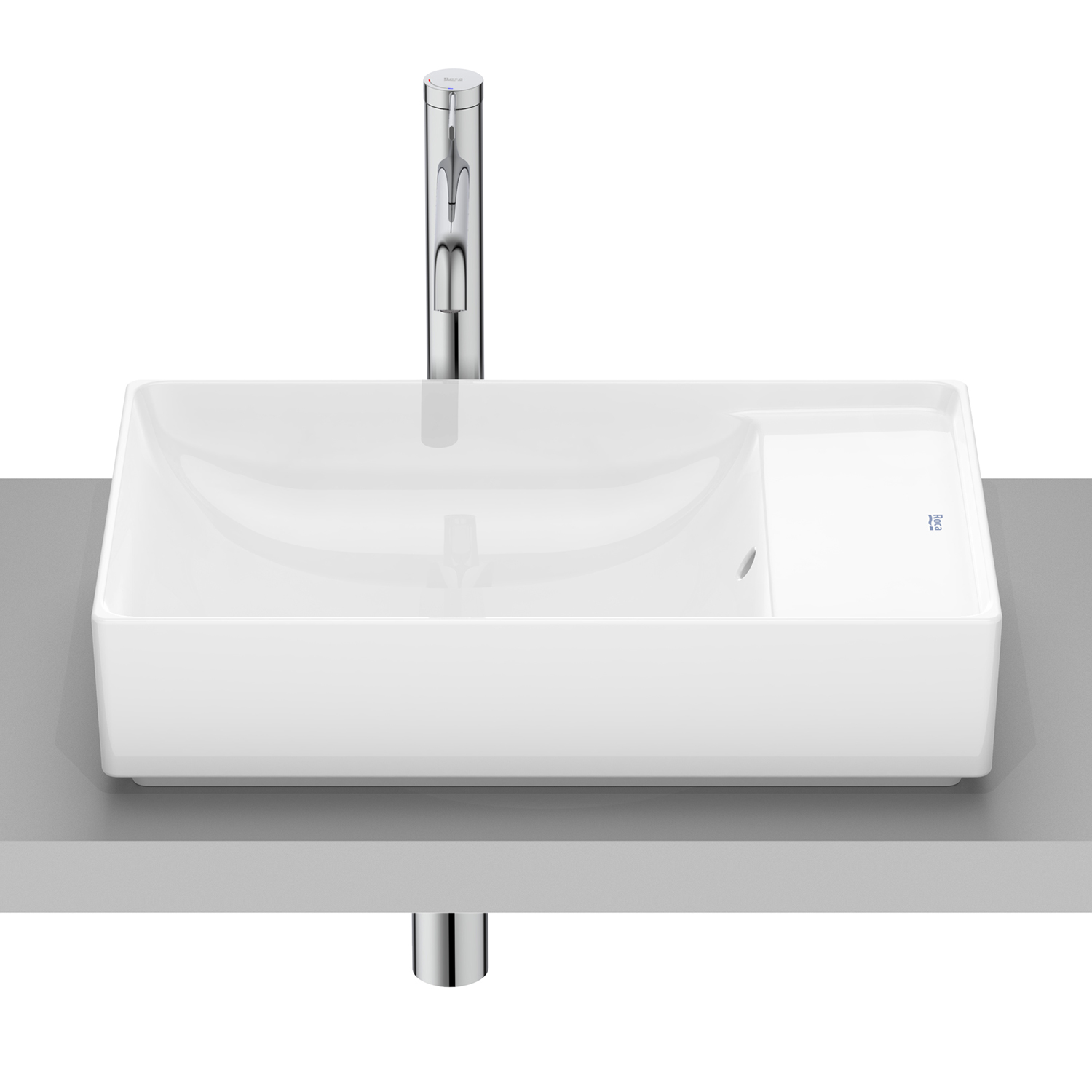 Roca Ona umywalka 55x34,5 cm prostokątna nablatowa biała A32768CS00