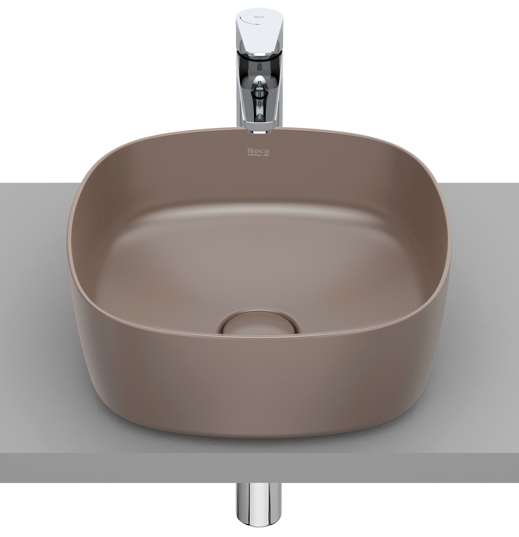 Roca Inspira umywalka 37x37 cm kwadratowa nablatowa A327502660