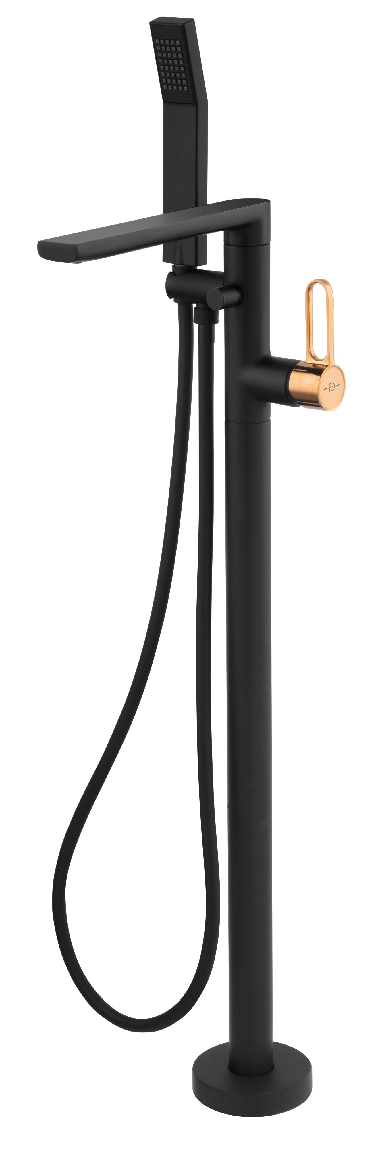 FDesign Zaffiro bateria wannowo-prysznicowa wolnostojąca czarna-złota FD1-ZFR-11F-25 - Wysyłka w 24h