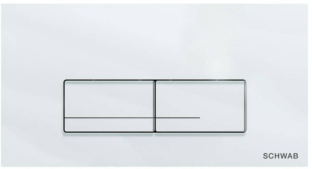 Schwab Gaios Duo przycisk spłukujący do WC szkło biały 4060421201