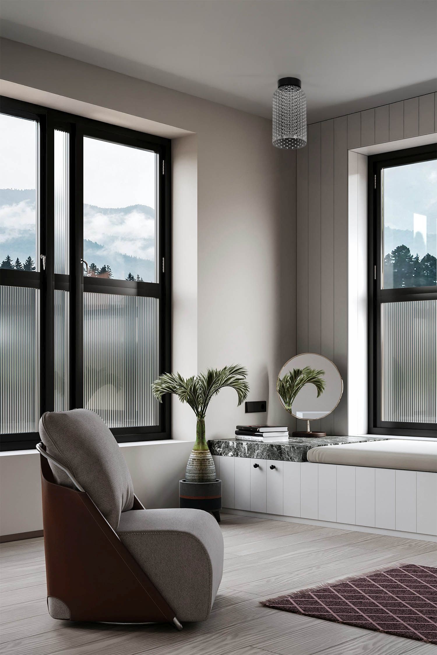 Kaja Inga lampa podsufitowa 1x15 W czarna-grafitowa K-5633