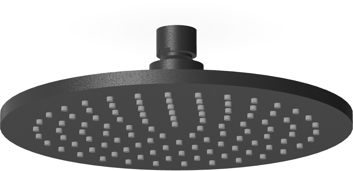 Zucchetti Closer deszczownica 20x20 cm okrągła czarna Z94265.N1