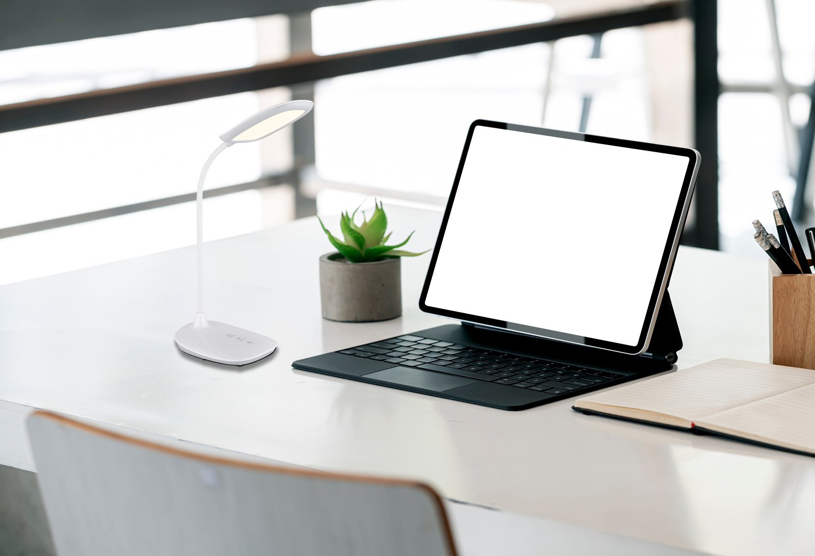 Globo Lighting Botal lampa biurkowa 1x9 W biała 58455W