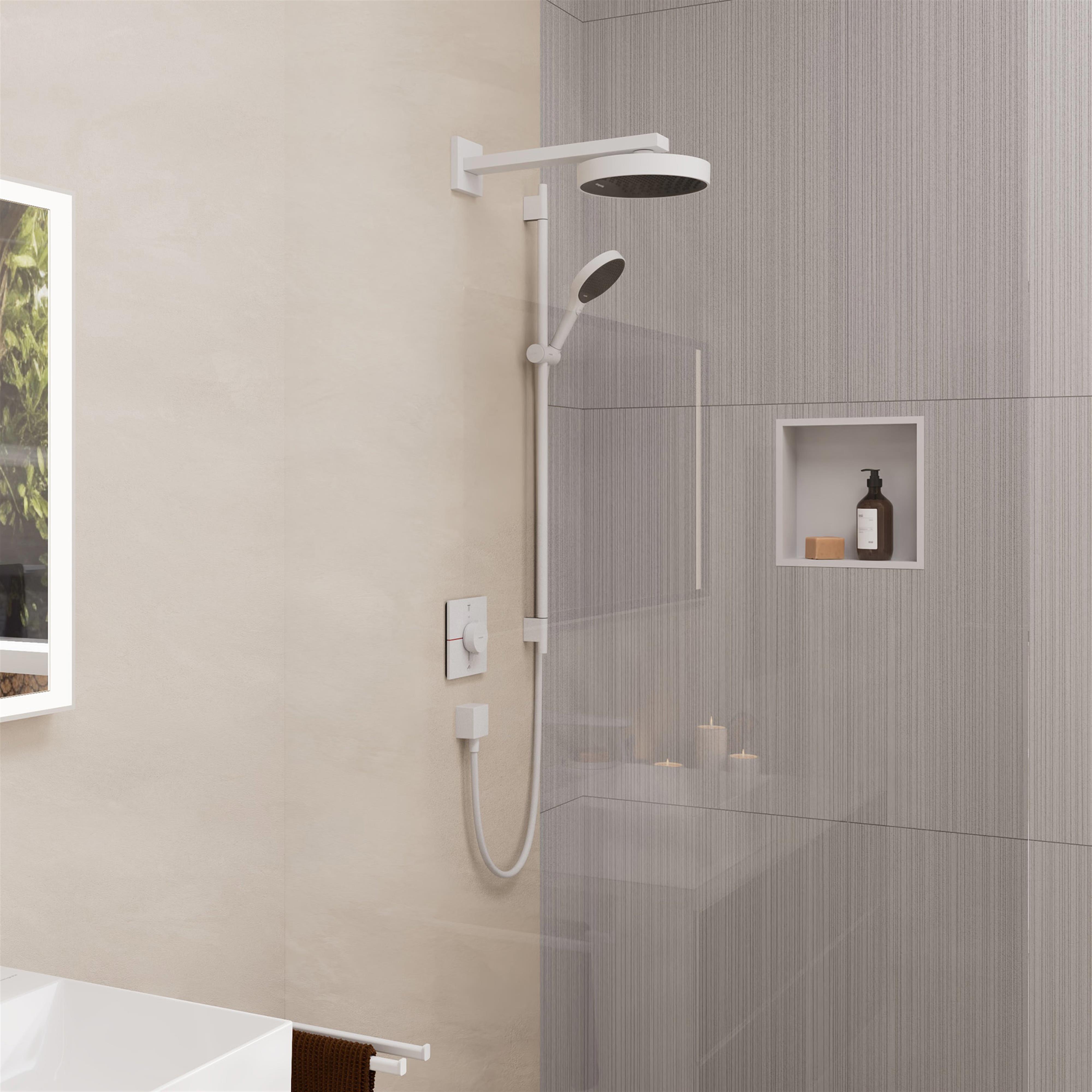 Hansgrohe Rainfinity zestaw prysznicowy ścienny EcoSmart biały mat 28744700