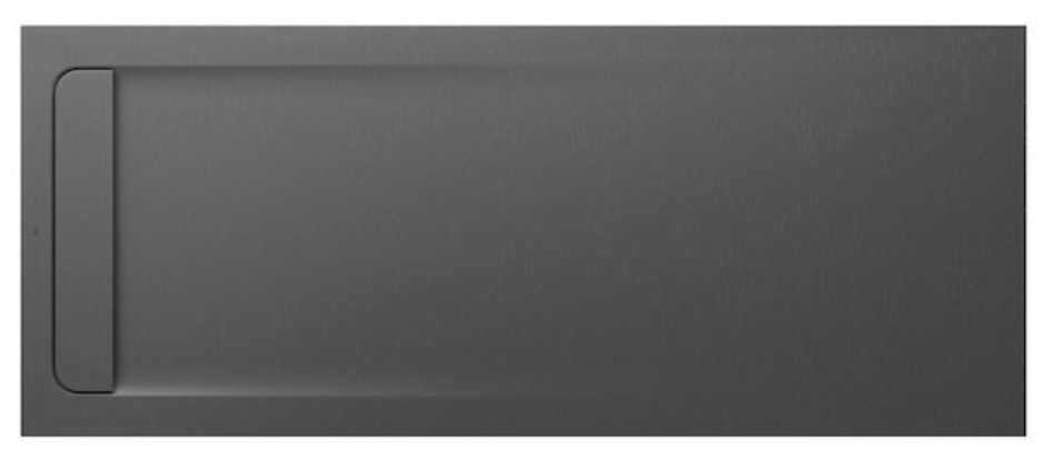 Roca Aquos brodzik 200x80 cm prostokątny kompozyt Stonex szary łupek AP6017D032001200