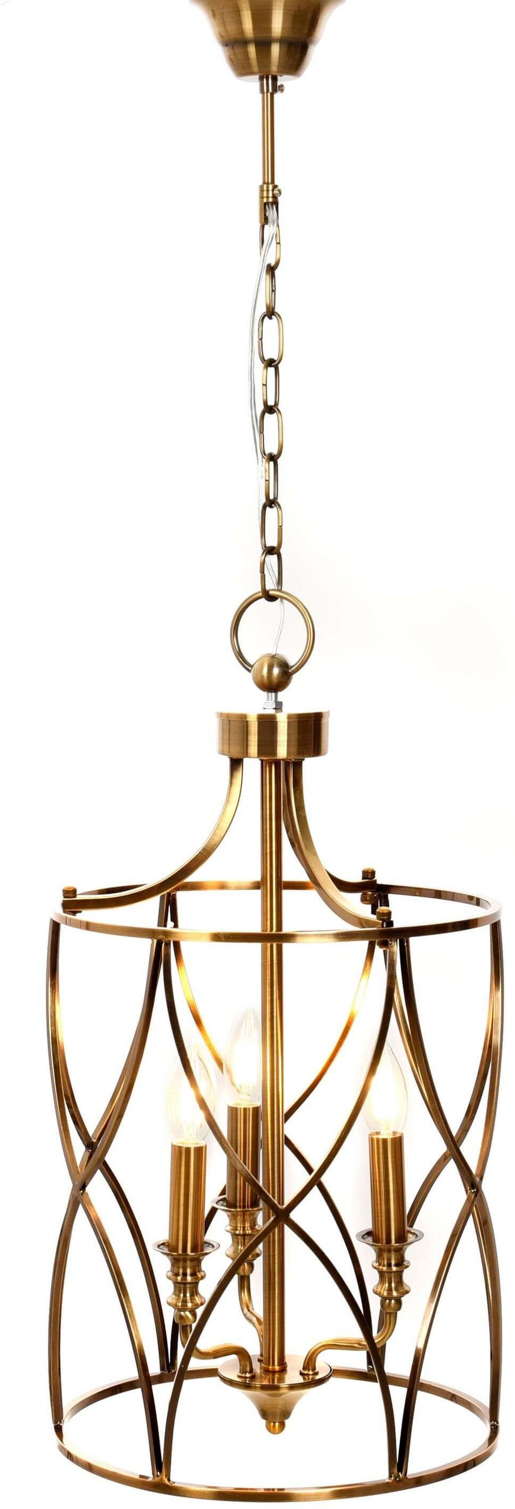 Lumina Deco Elemont W3 lampa wisząca 3x40W mosiądz LDP1233-3MD