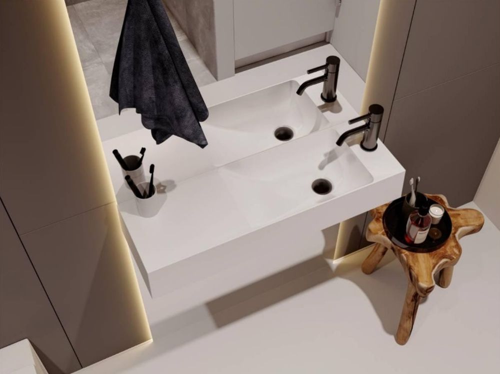 Miraggio Shanghai umywalka 80,8x25,8 cm prostokątna prawa biały połysk 0000576 - Wysyłka w 24h