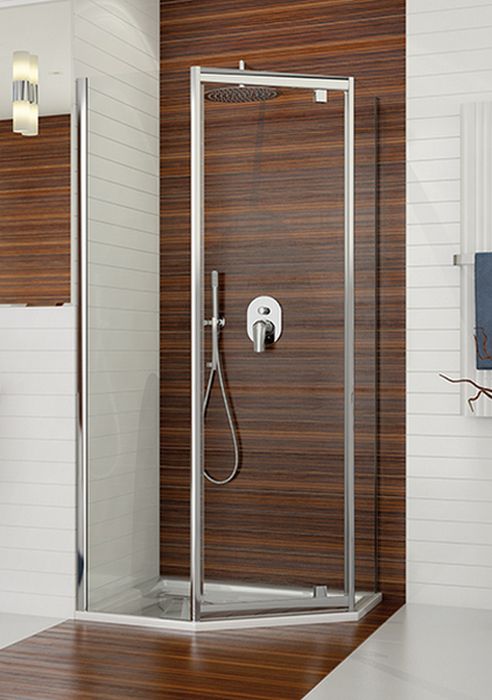 Sanplast TX kabina prysznicowa 100 cm pięciokątna srebrny błyszczący/szkło przezroczyste 600-271-0940-38-401