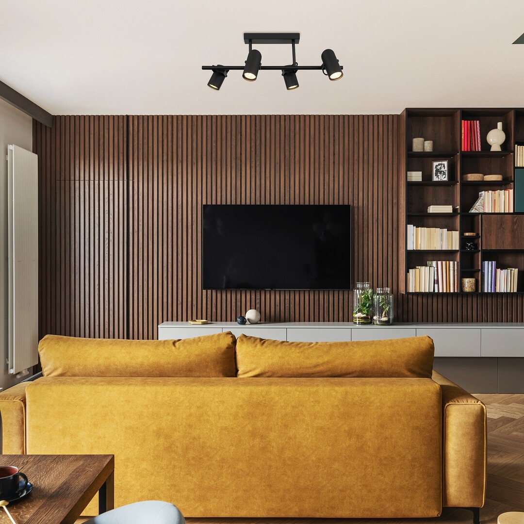 Rabalux Maximilian lampa podsufitowa 4x25 W czarna 73044 - Wysyłka w 24h