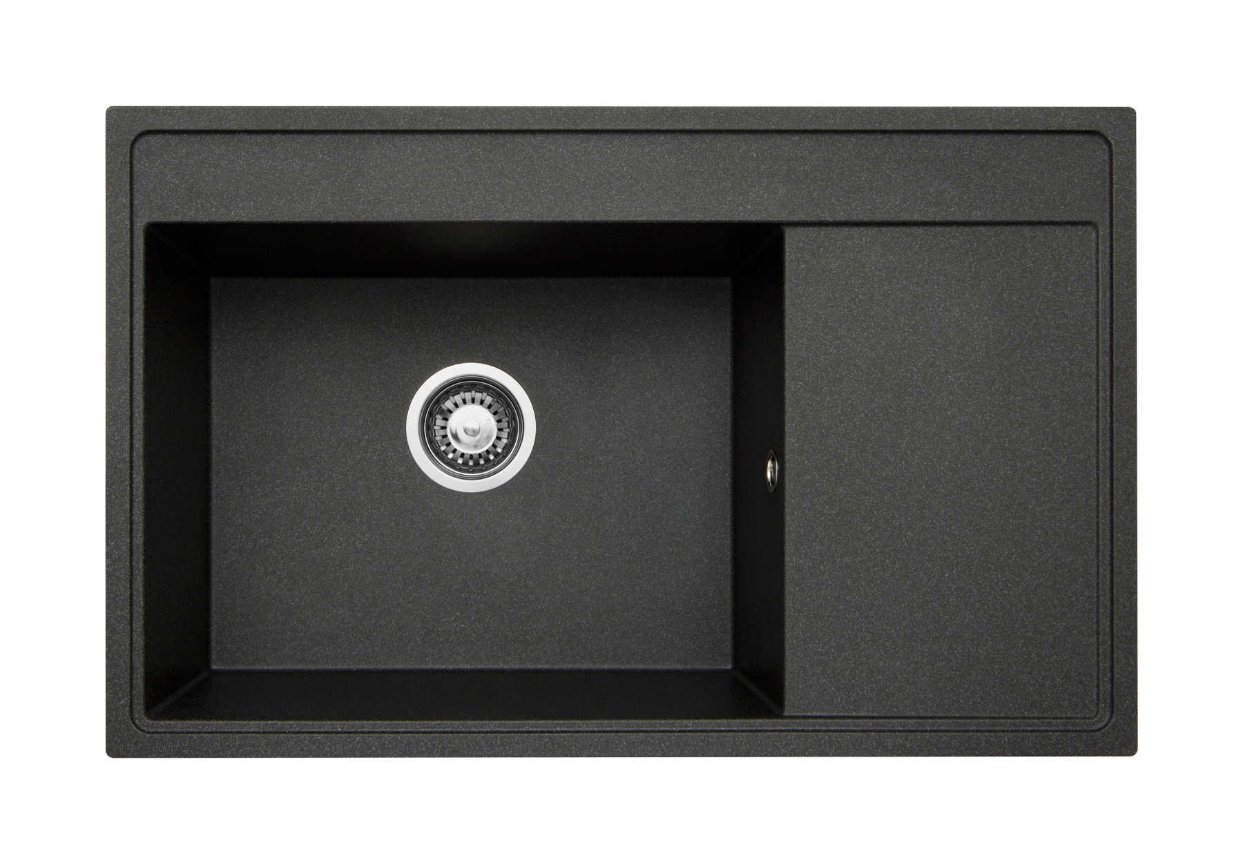 Pyramis Camea zlewozmywak granitowy 79x50 cm czarny 070074301 - Wysyłka w 24h