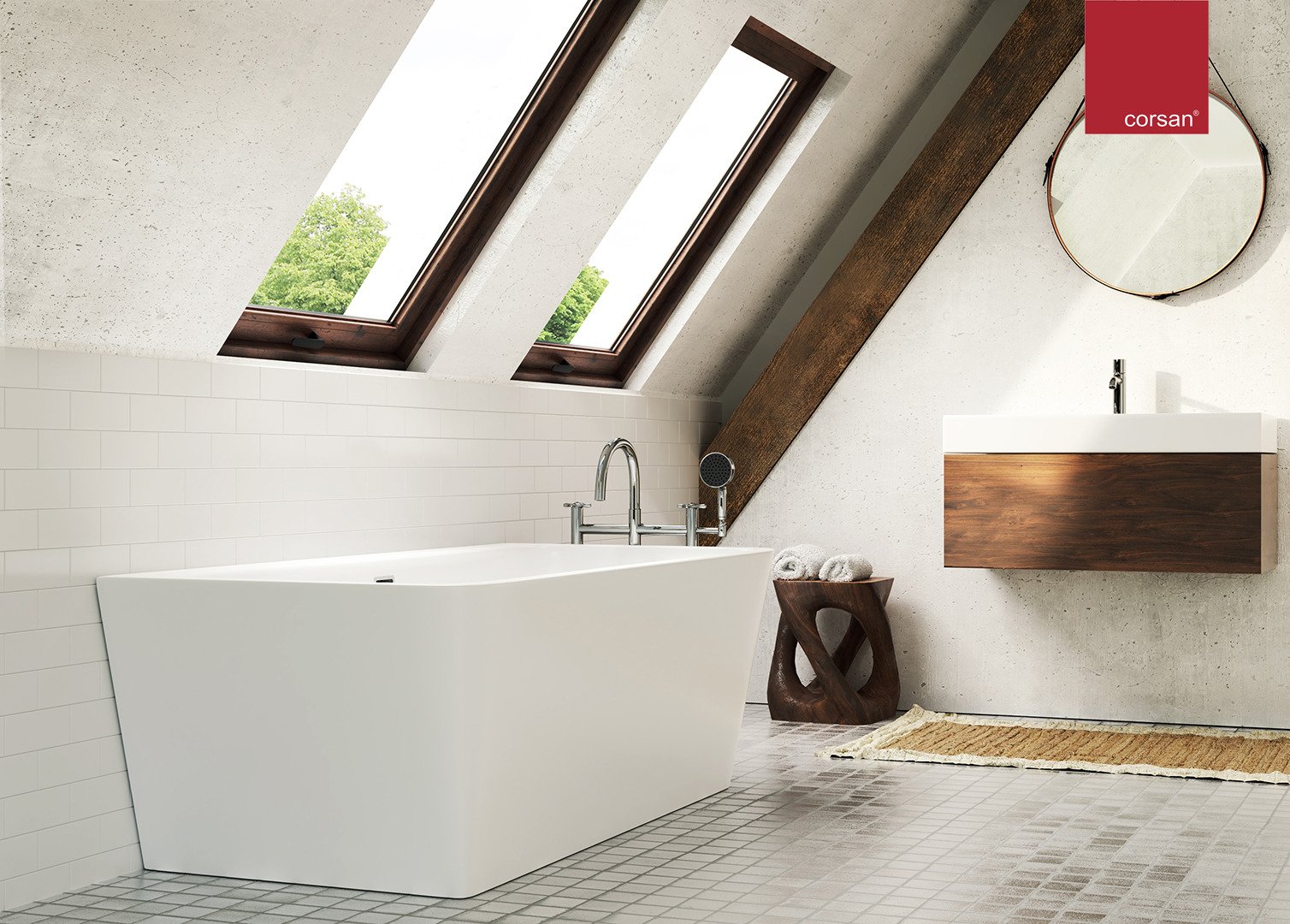 Corsan Iseo wanna przyścienna 160x75 cm prostokątna biała E-019LWANNA