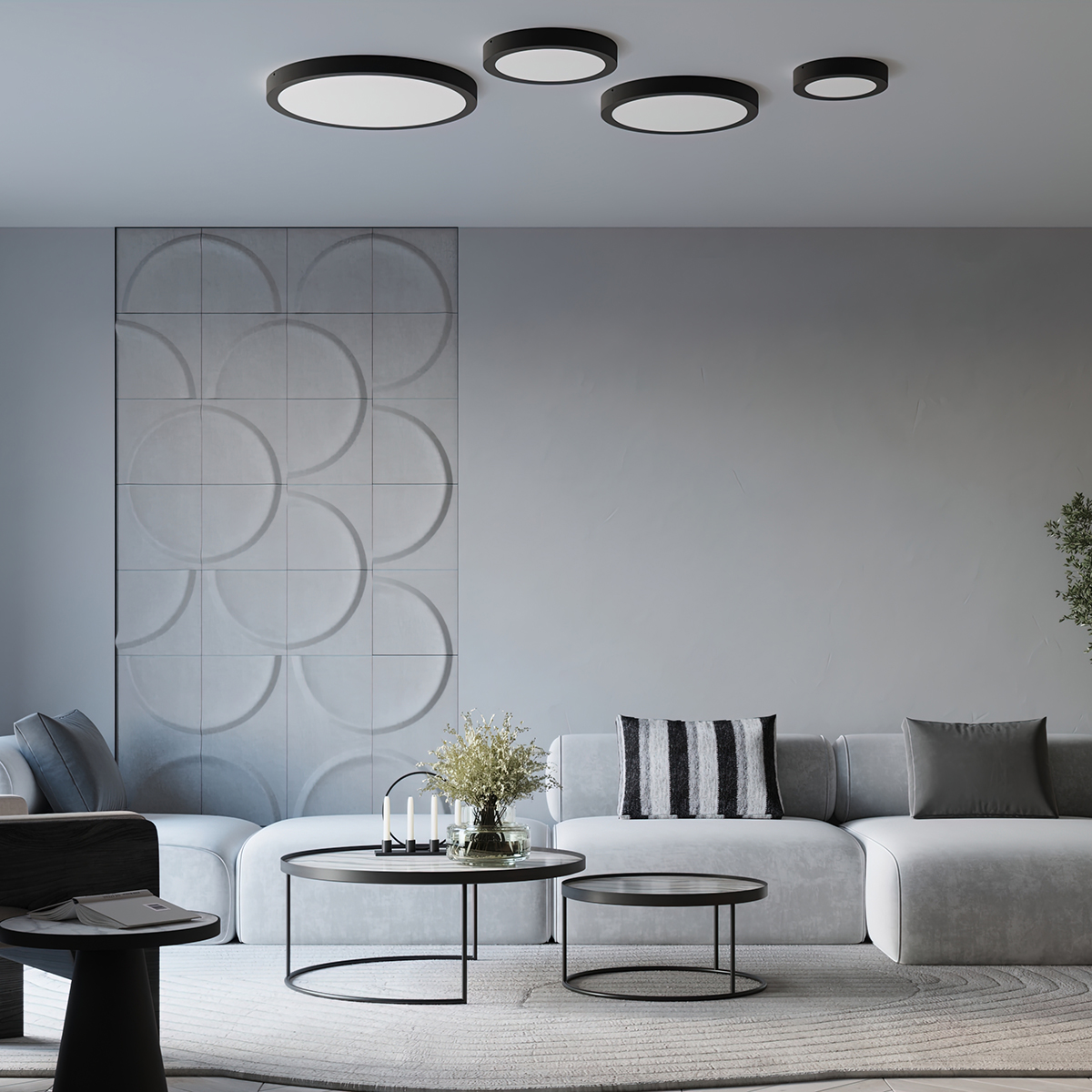 Sollux Lighting Onyx plafon 1x32 W czarny SL.1246