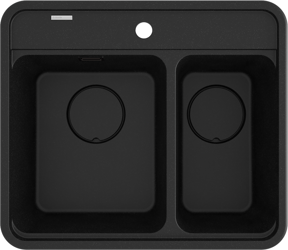 Deante Momi zlewozmywak granitowy 60x52 cm grafit metalik ZKM_G503 - Wysyłka w 24h