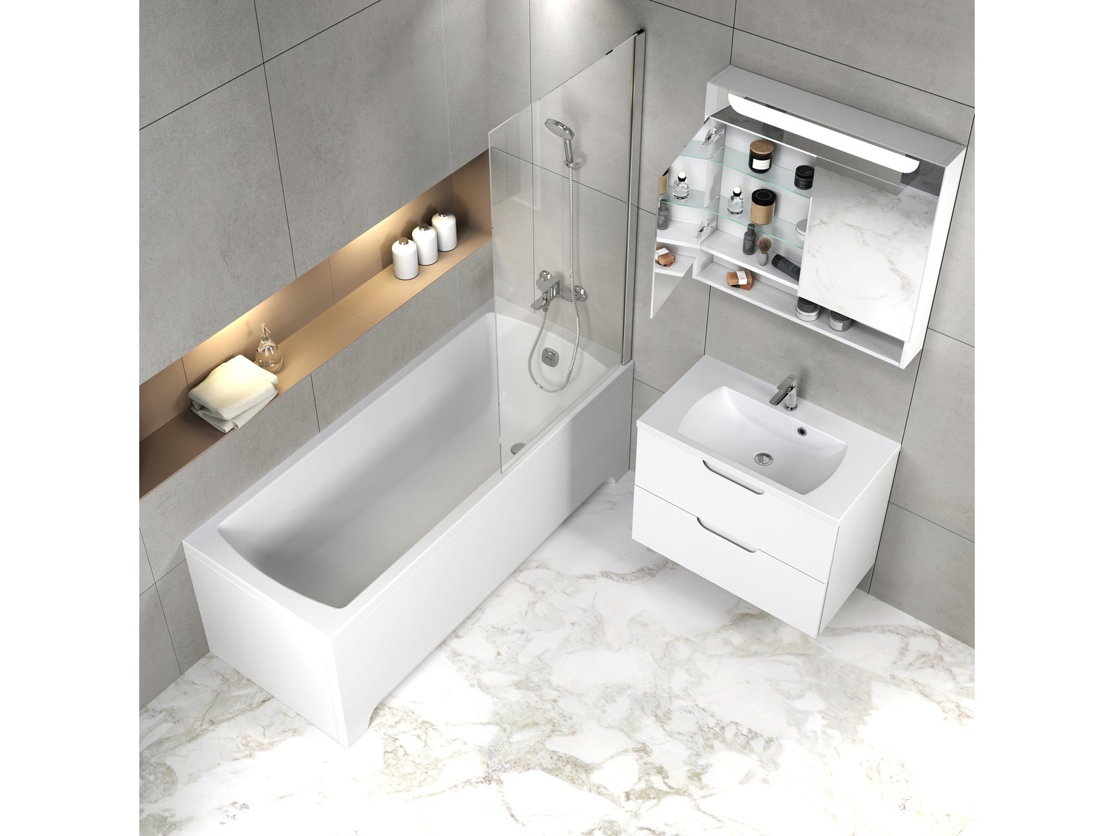 Ravak Classic II umywalka 60x45 cm prostokątna ścienna-meblowa biała XJX01160003