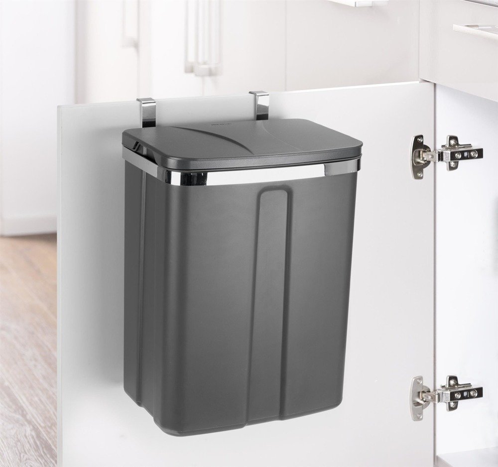 Wenko kosz na śmieci 12 l wiszący szary 54903100