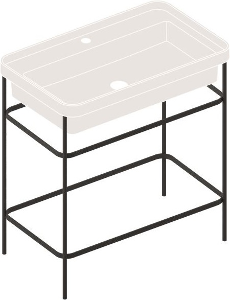 Art Ceram Fuori Scala stelaż stojący do umywalki czarny mat ACA05717