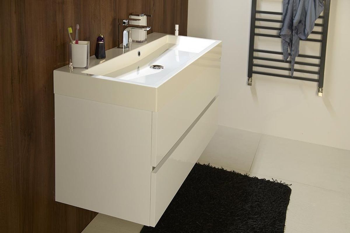 Sapho Orinoko umywalka 100x42 cm ścienna prostokątna biała OR100