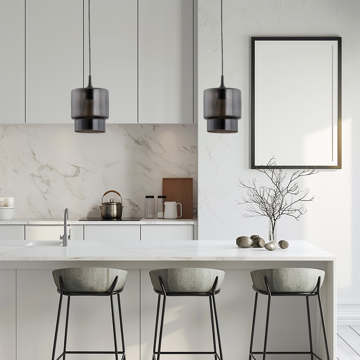 Argon Newa lampa wisząca 1x15W grafit 3270