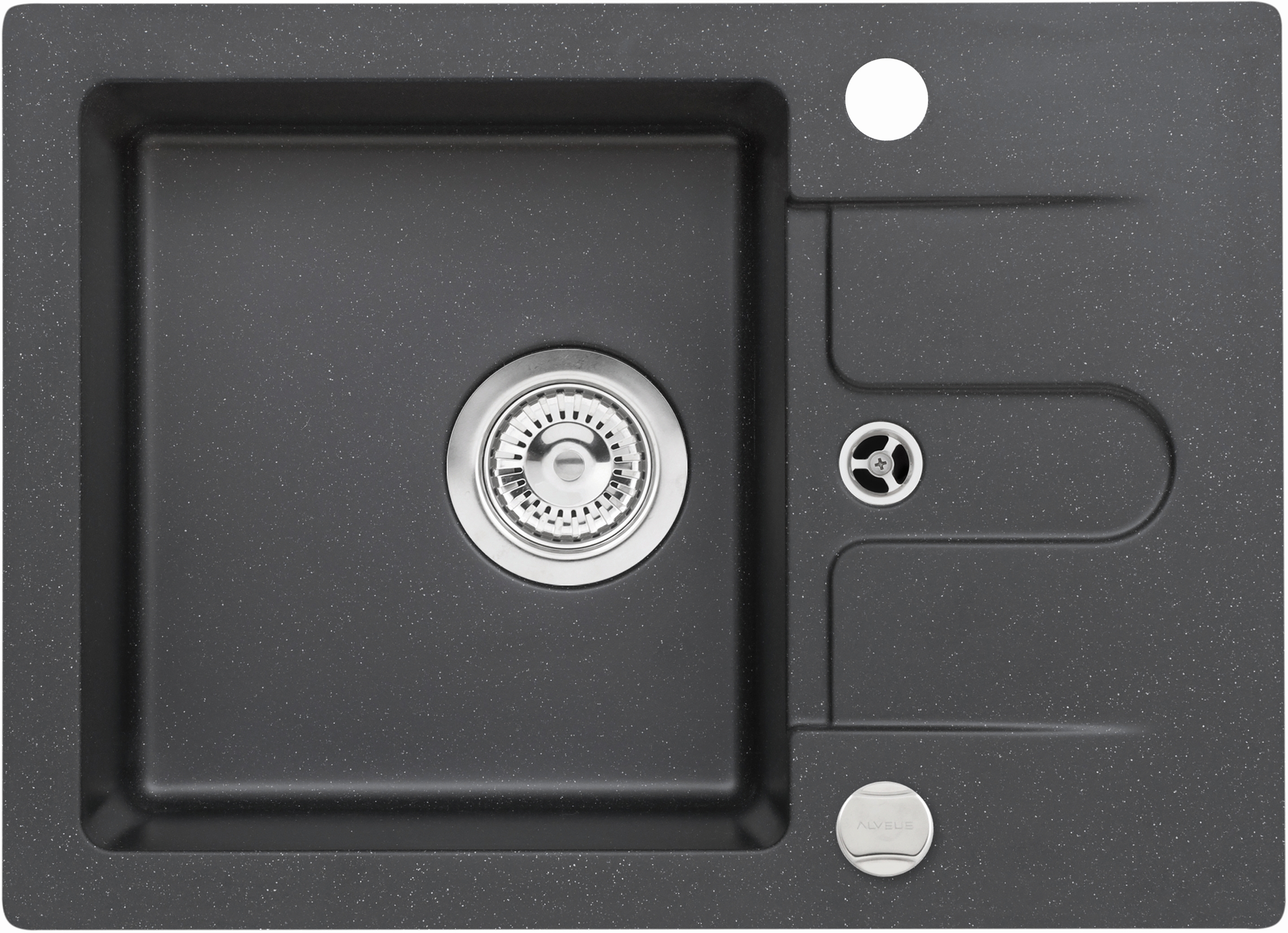 Genesis Cancan zlewozmywak granitowy 58x42 cm czarny 9753391