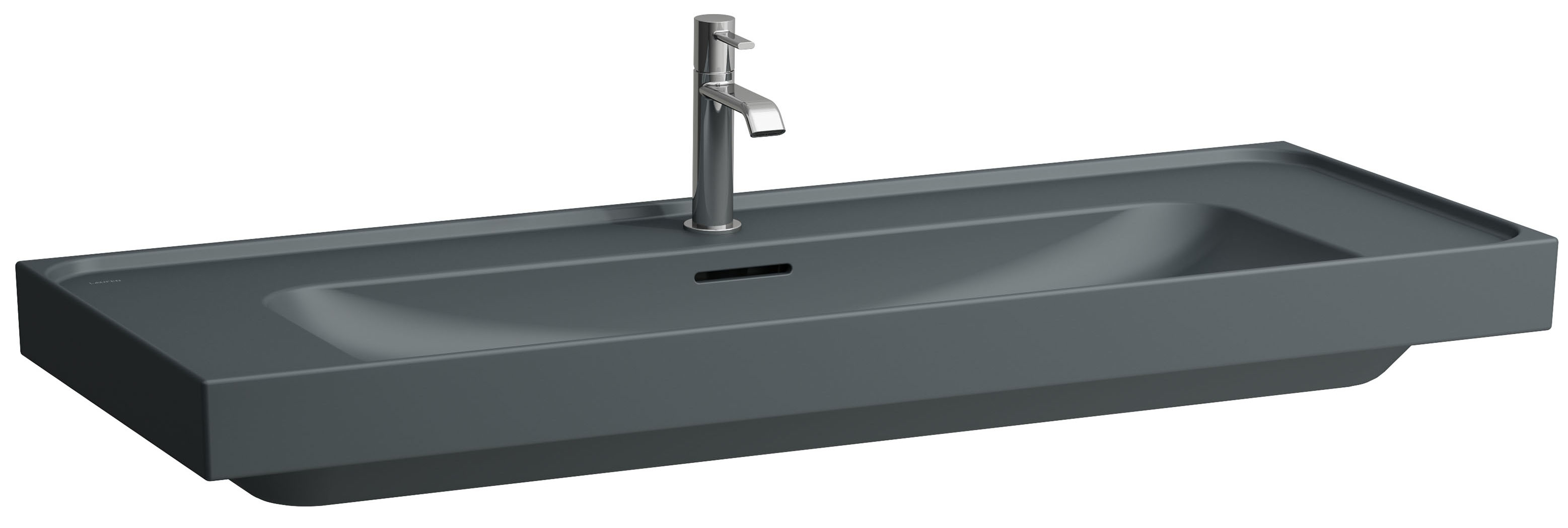 Laufen Meda umywalka 120x46 cm prostokątna ścienna-meblowa grafit mat H8141117581071