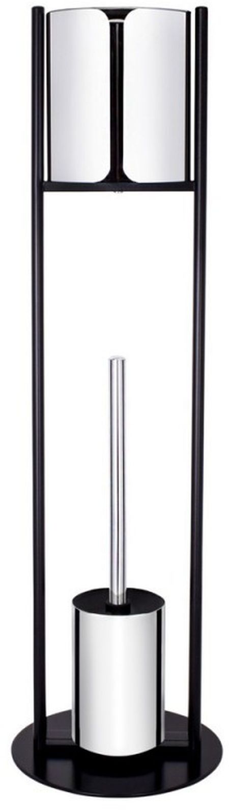 Q-Bath Shine & Matt szczotka toaletowa stojąca chrom-czarna AWD02341571 - Wysyłka w 24h