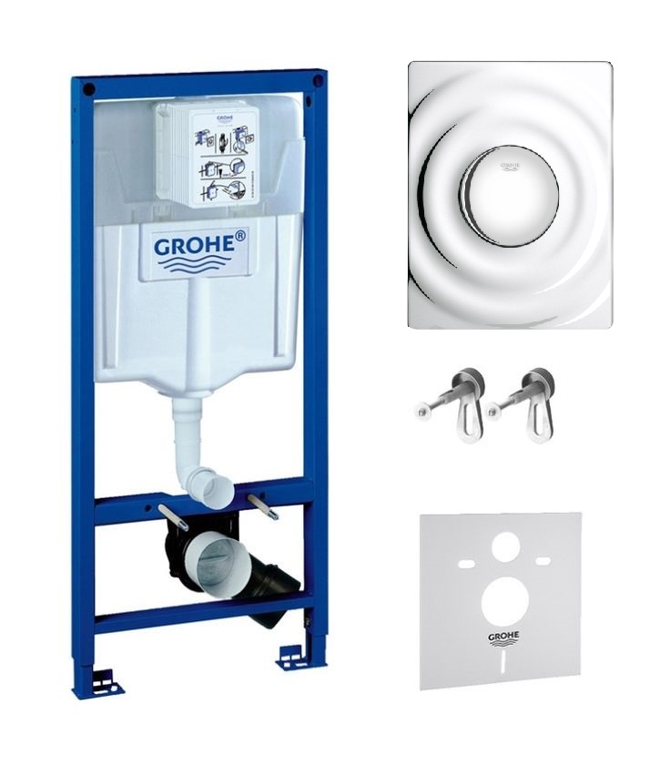 Zestaw Grohe Rapid SL z przyciskiem Surf chrom (38539001, 38574000)