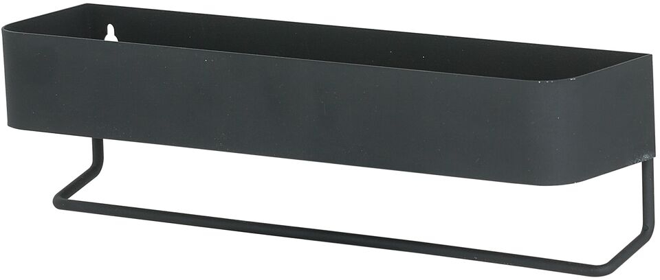 Sealskin Brix półka z wieszakiem na ręcznik czarna 362473419