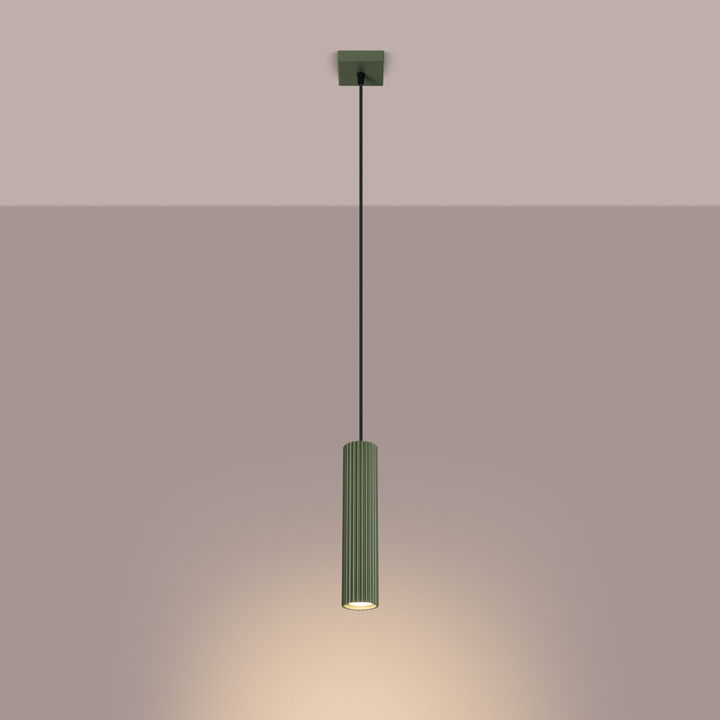 Sollux Lighting Karbon lampa wisząca 1x10 W zielona SL.1611 - Wysyłka w 24h