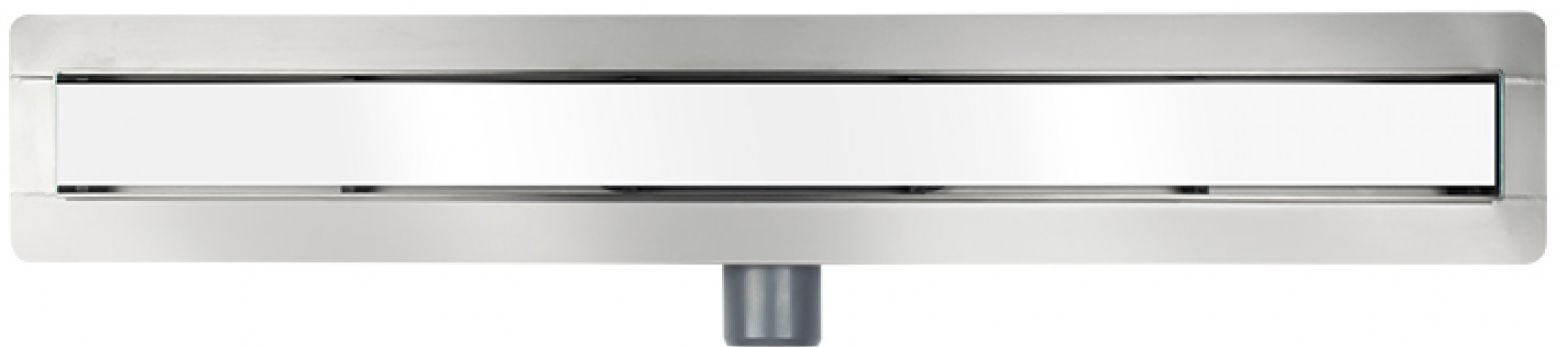 Besco Virgo White odpływ prysznicowy liniowy 80 cm białe szkło hartowane OL-80-VW