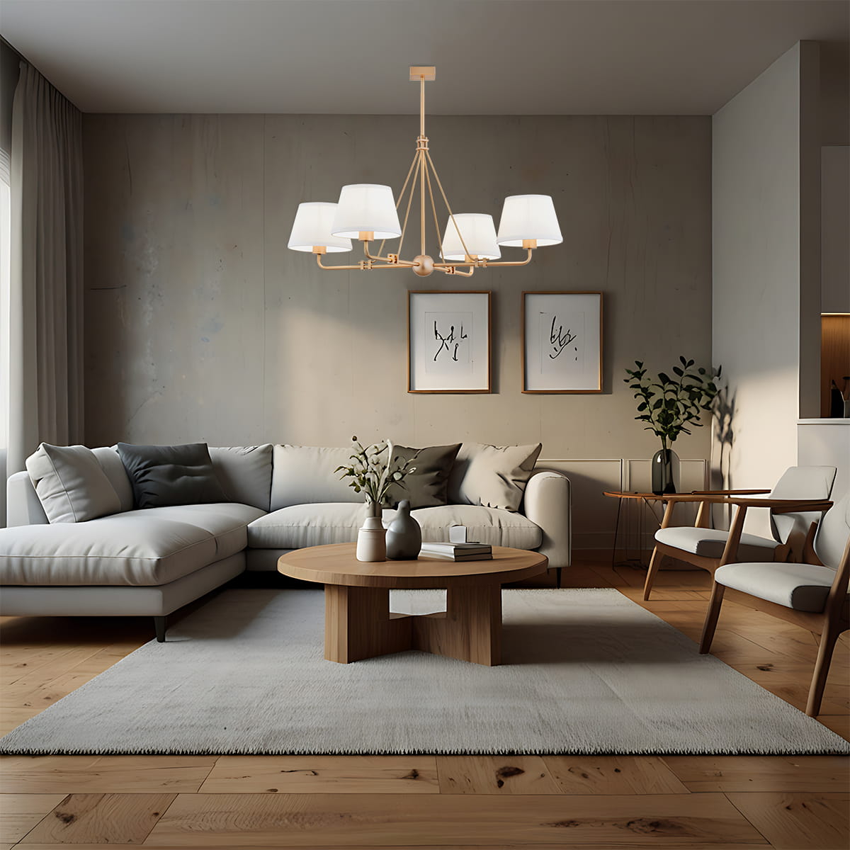 Argon Atrani lampa podsufitowa 4x15W biały/złoty 1823