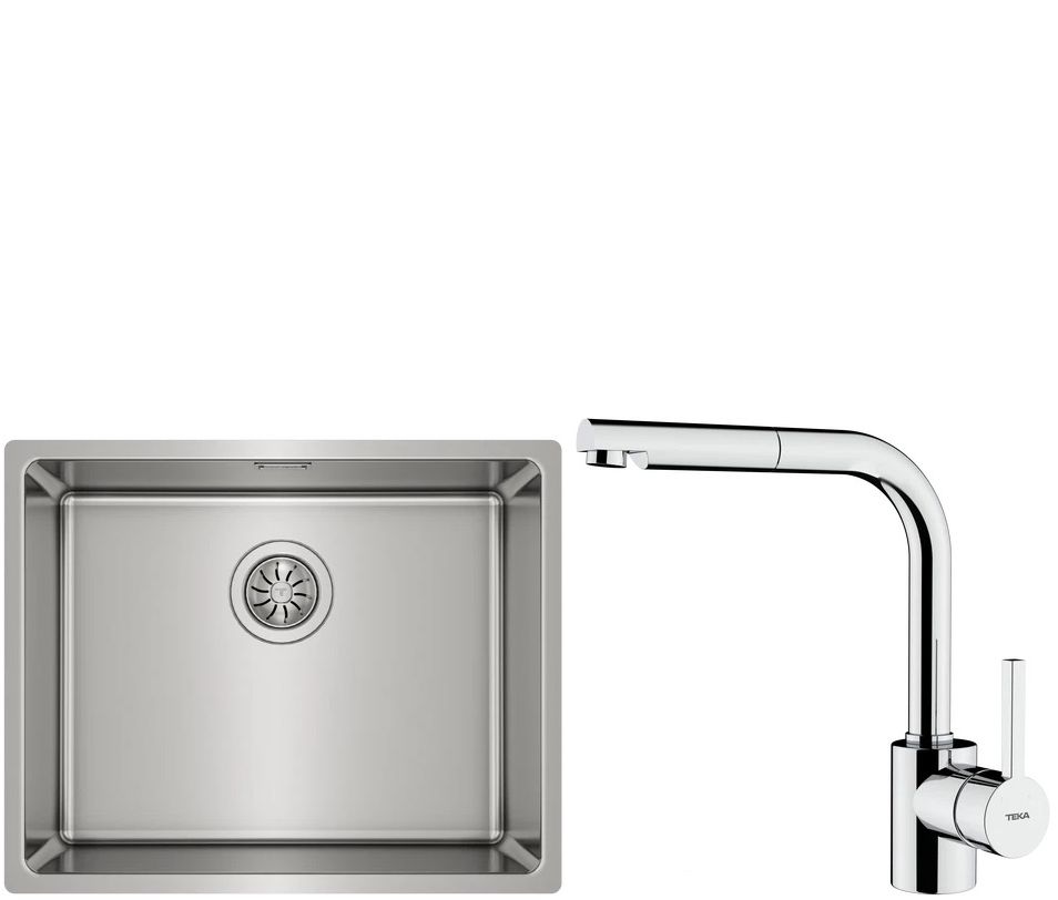 Zestaw Teka Be Linea zlewozmywak 54x44 z baterią Teka ARK 938 stal/chrom (115000005, 239381200) - Wysyłka w 24h