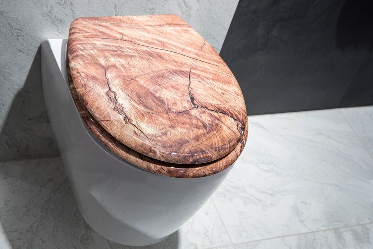 AWD Interior Timber deska sedesowa wolnoopadająca brązowa AWD02181489