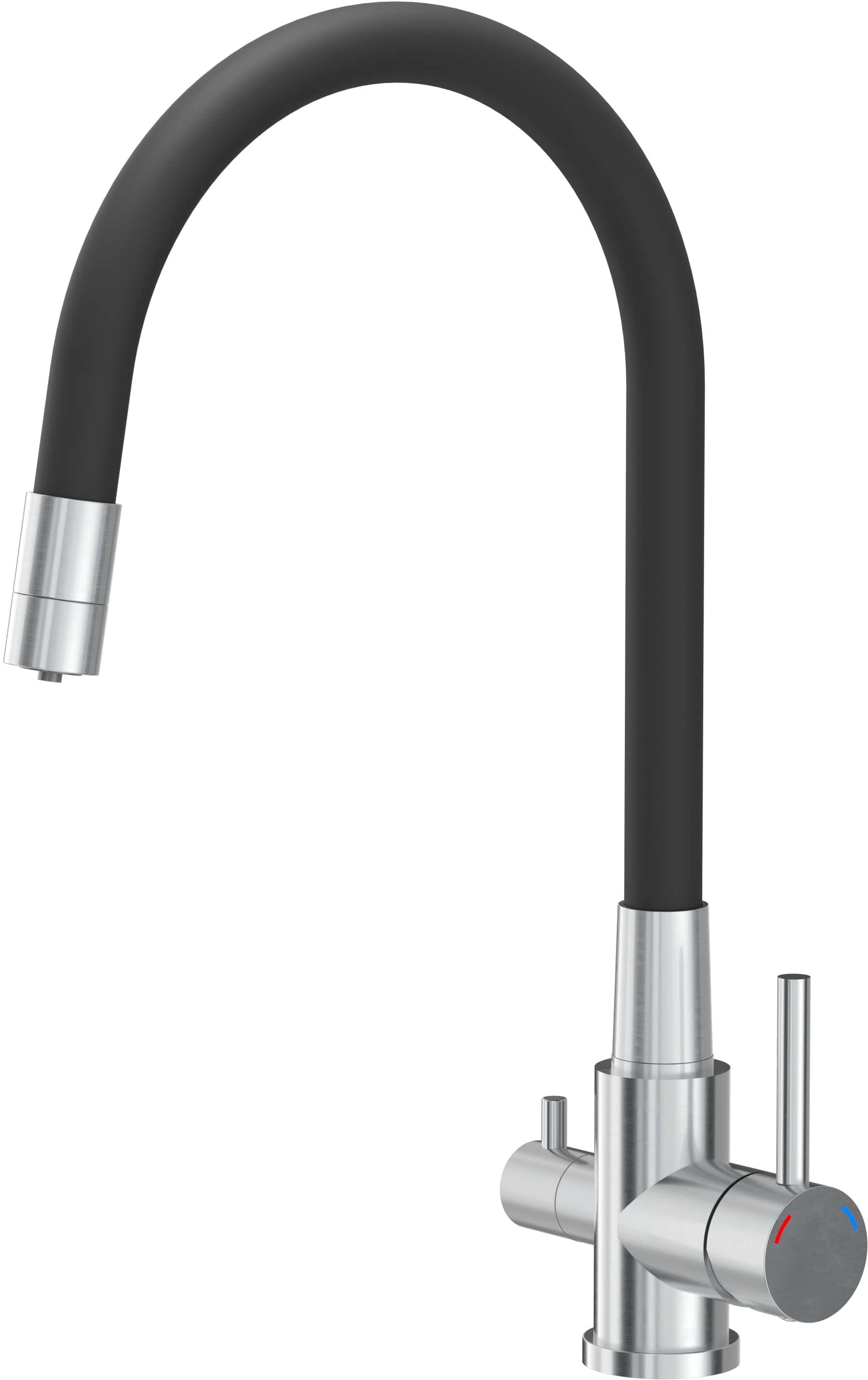 Quadron Agnes bateria kuchenna do filtra wody stojąca stal 52141BS - Wysyłka w 24h