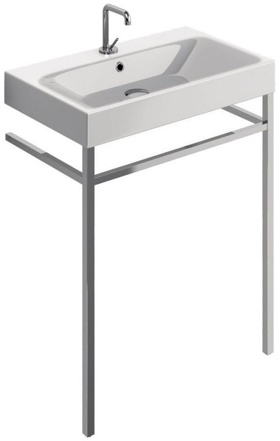 Kerasan Cento nogi do umywalki z relingiem chrom 9121K1