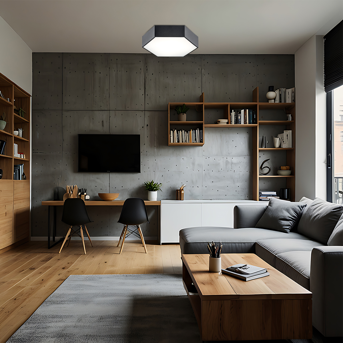 Argon Arizona plafon 1x22,5W LED czarny 3823