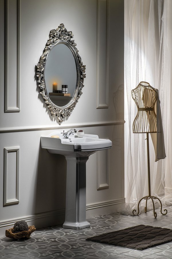 Aqualine Anitk umywalka 58x47 cm ścienna prostokątna biała AK102 - Wysyłka w 24h