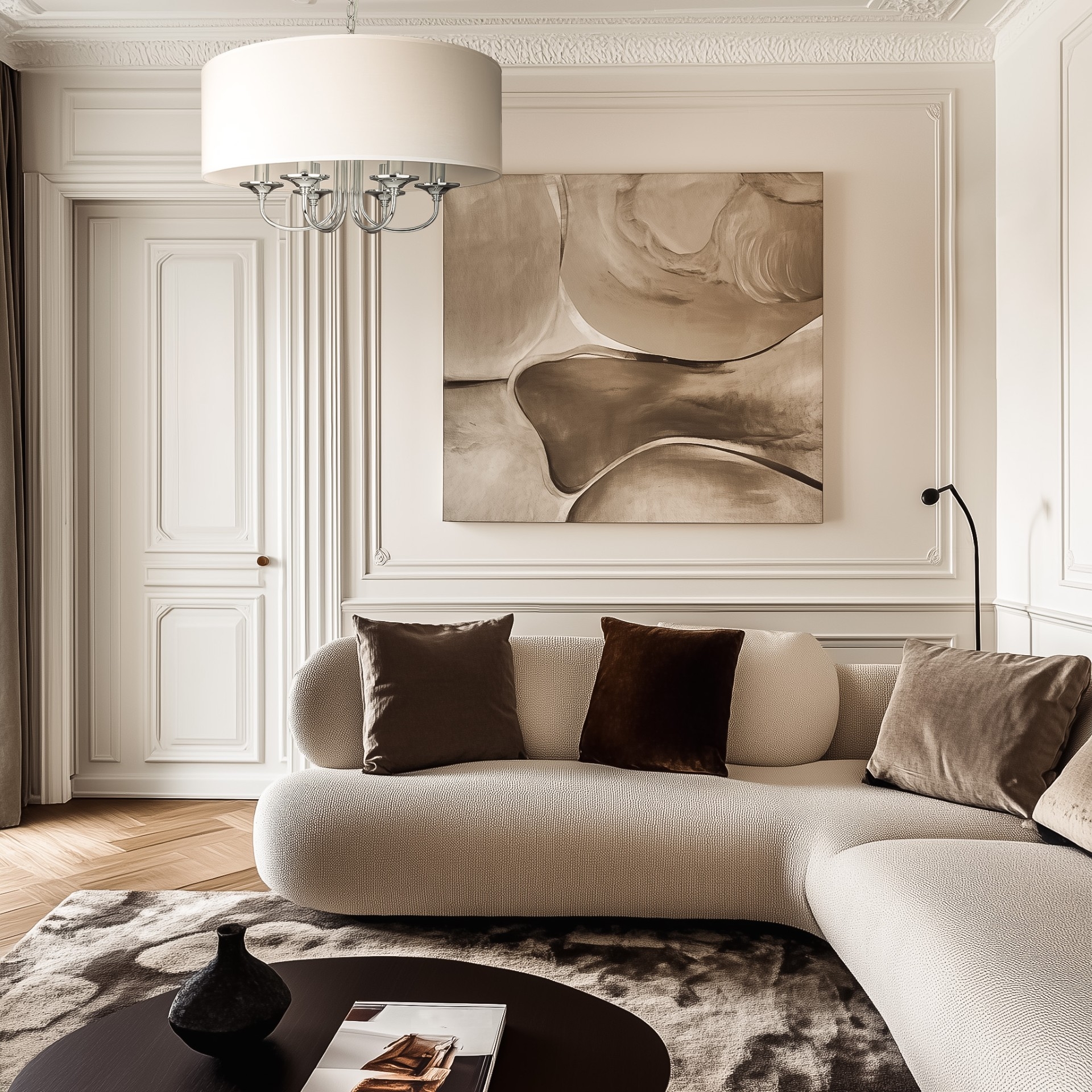 CosmoLight Abu Dhabi lampa wisząca 6x40 W biała-chrom P06512CH-WH - Wysyłka w 24h