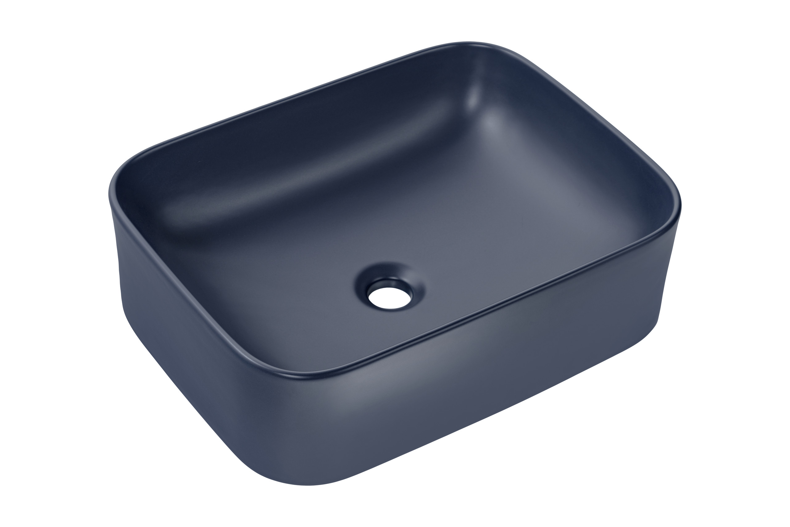 Comad Kama umywalka 50,5x38 cm nablatowa prostokątna granatowy mat UN-KAMA-MNB-50