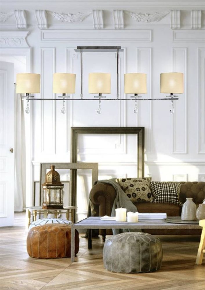 Candellux Estera lampa podsufitowa 5x40W kremowa/chrom 35-11527