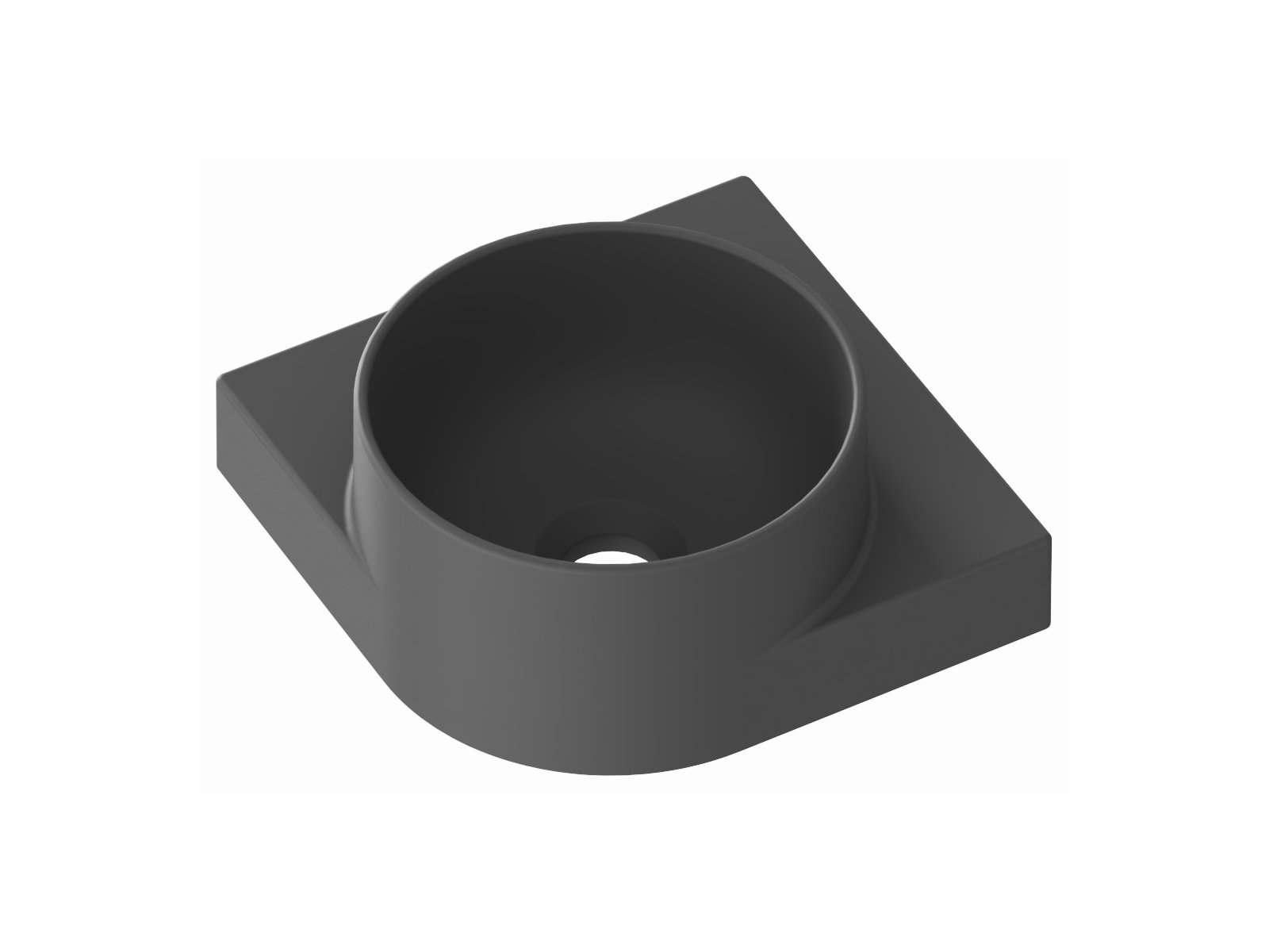 Ravak Yard umywalka 28x28 cm półokrągła ścienna antracyt XJX03228000