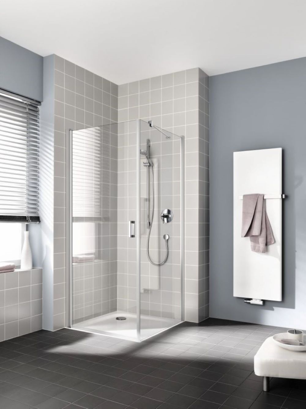 Kermi Cada XS drzwi prysznicowe 80 cm lewe srebrny połysk/szkło przezroczyste CK1KL08020VPK - Wysyłka w 24h