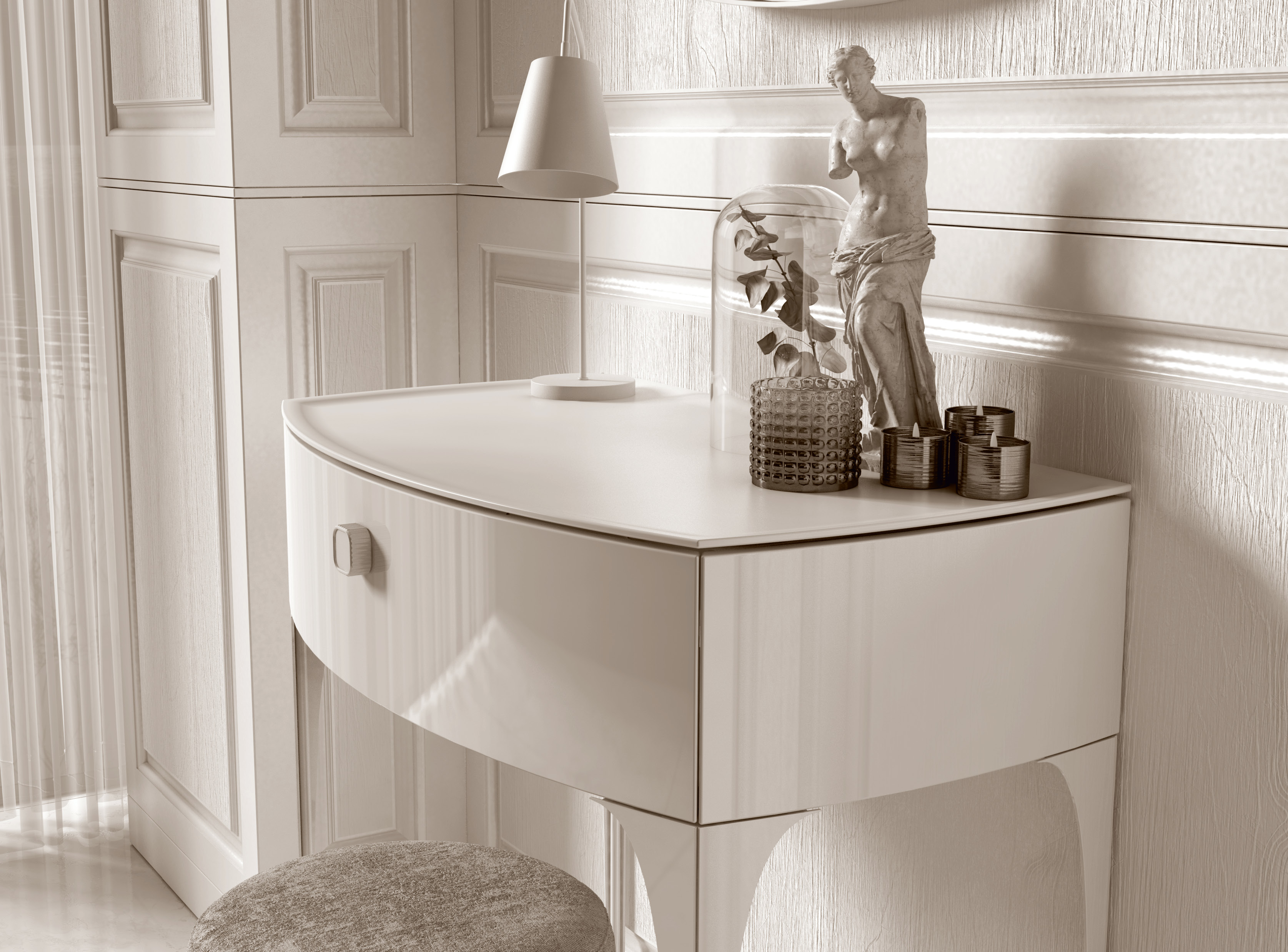 Oristo Louis blat naszafkowy 81,6x47,7 cm biały OR50-B-82-2