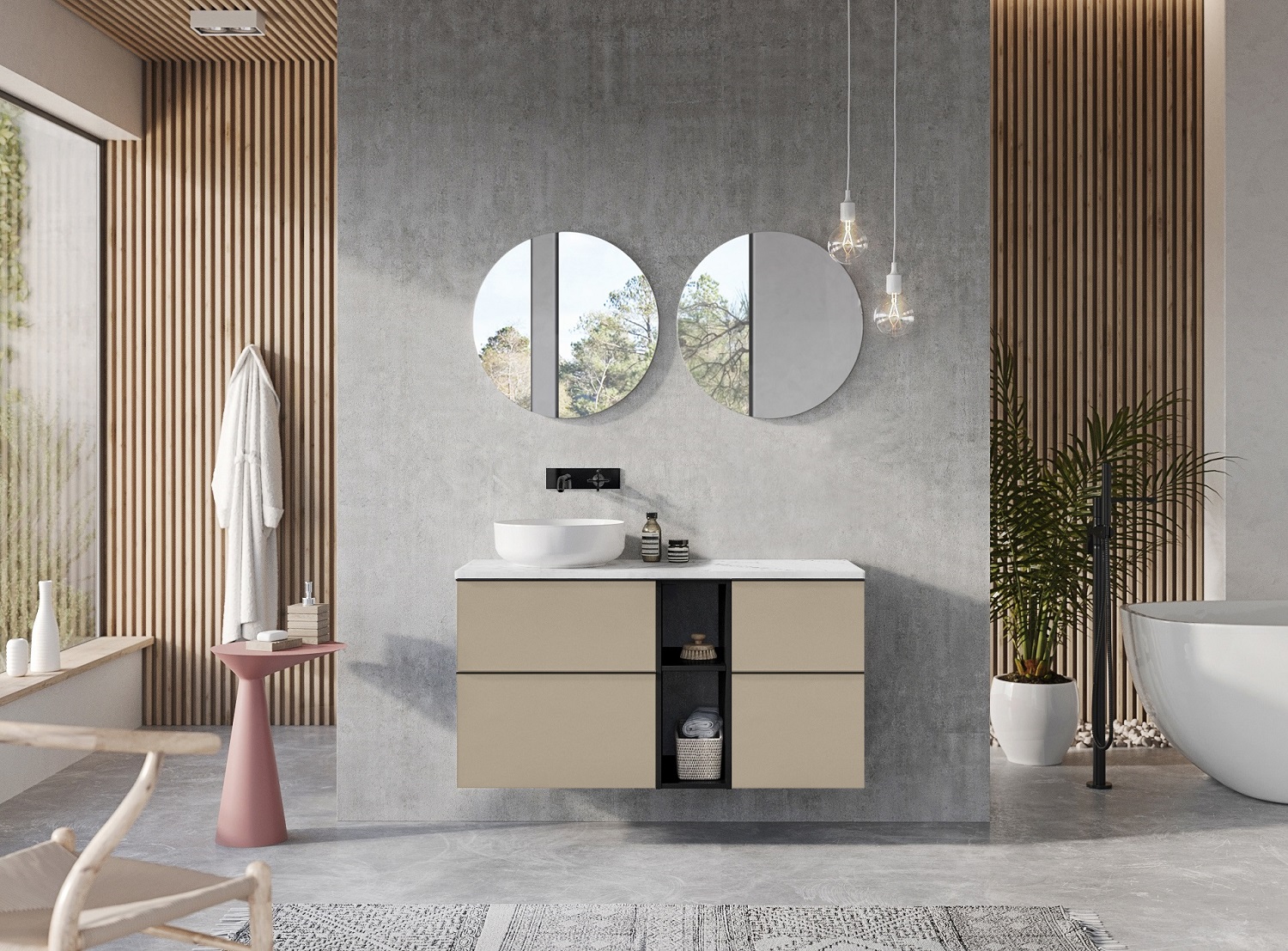 Elita Look szafka 40x44,9x63,5 cm boczna wisząca fume matt RE080401027020