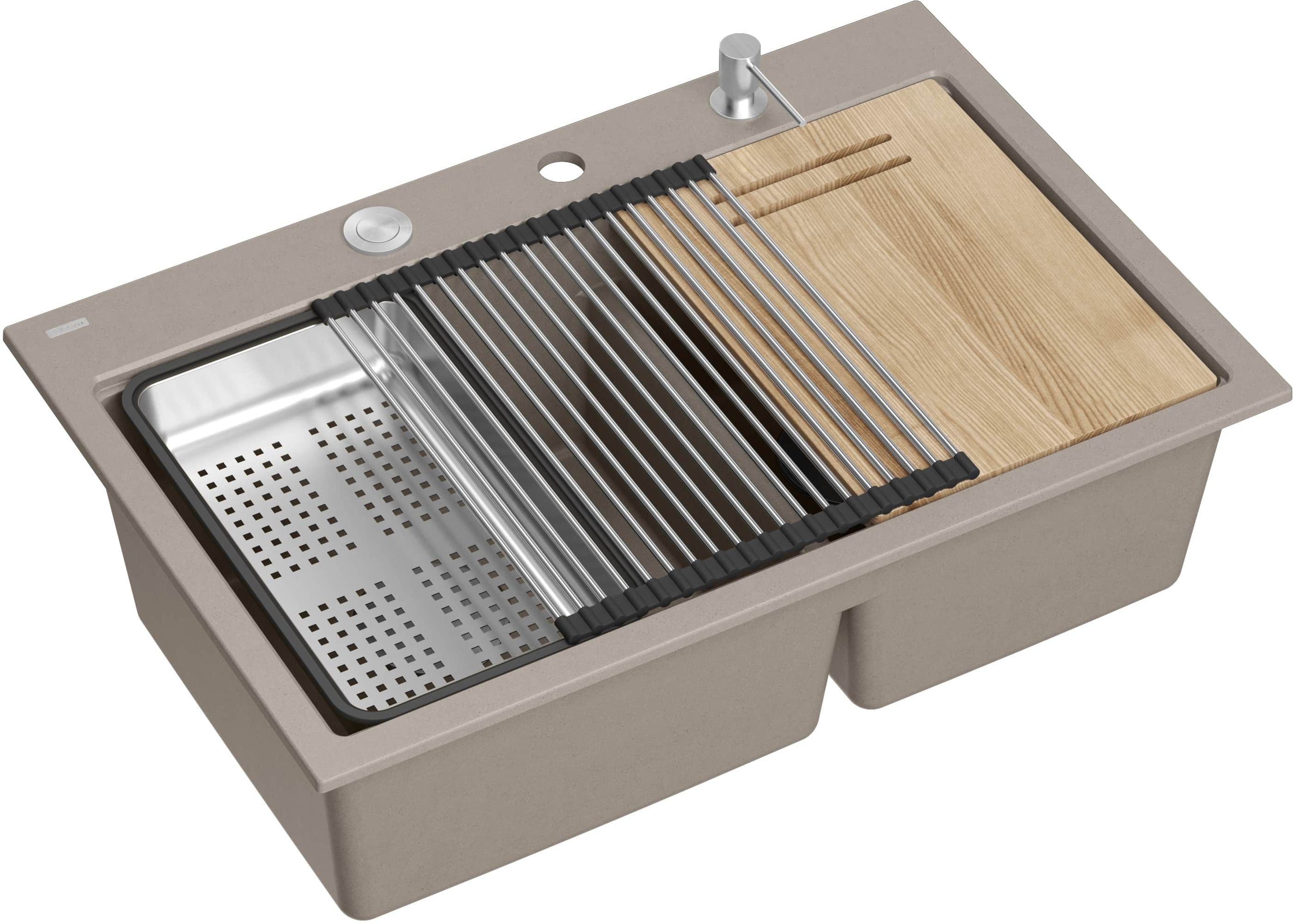 Quadron Marc 120 zlewozmywak GraniteQ 76x50 cm beżowy HQC7650U4_BS