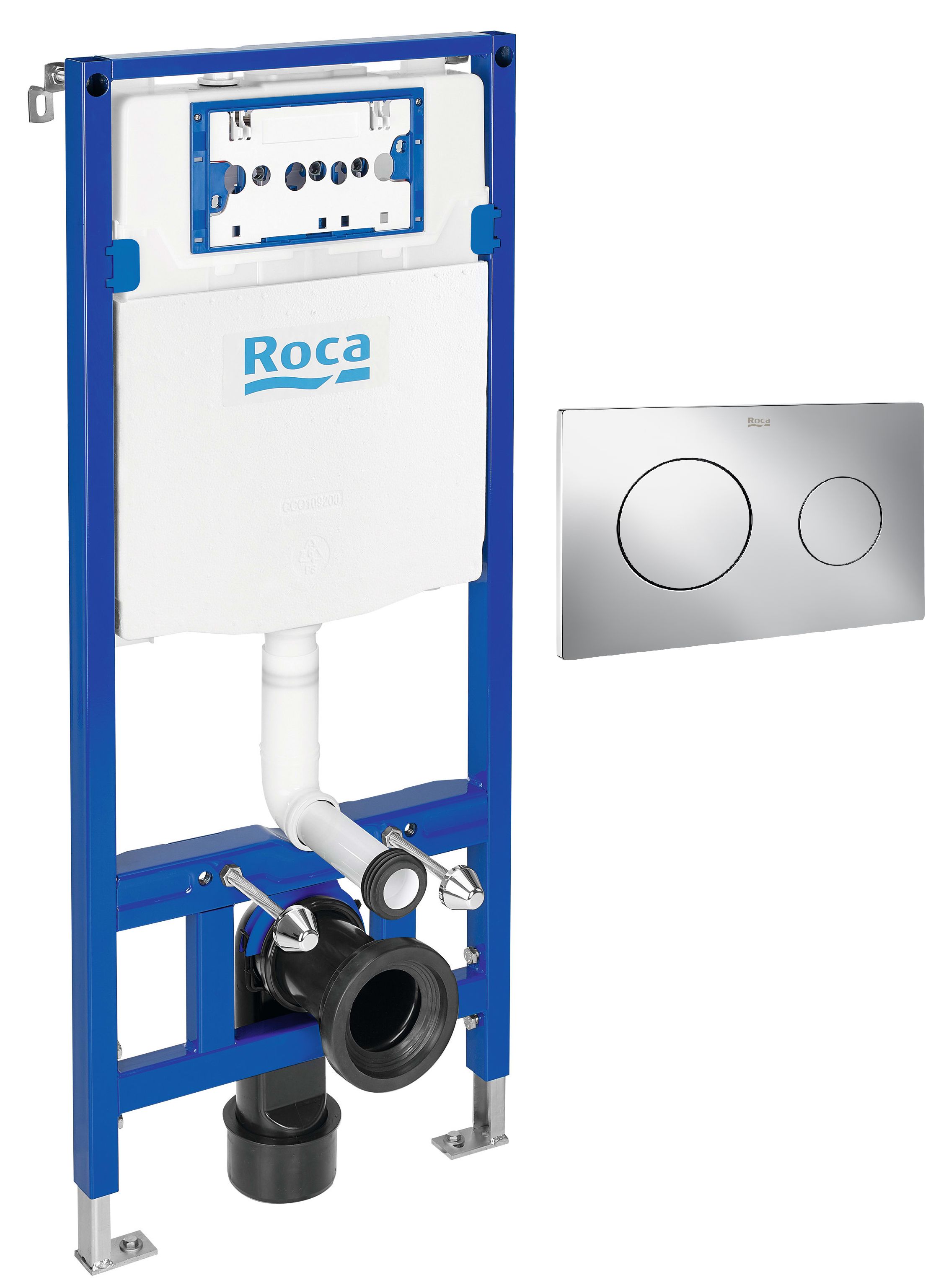 Roca Duplo One PL10 zestaw 2w1 stelaż podtynkowy z przyciskiem spłukującym chrom (A890070020, A890189001) - Wysyłka w 24h