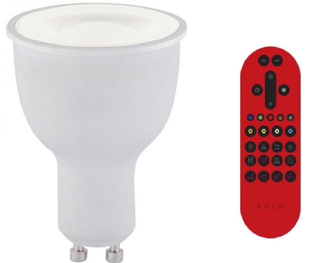 Just Light Lola Smart Bulb żarówka LED 1x6W 2700-5000 K GU10 z pilotem 08246-1