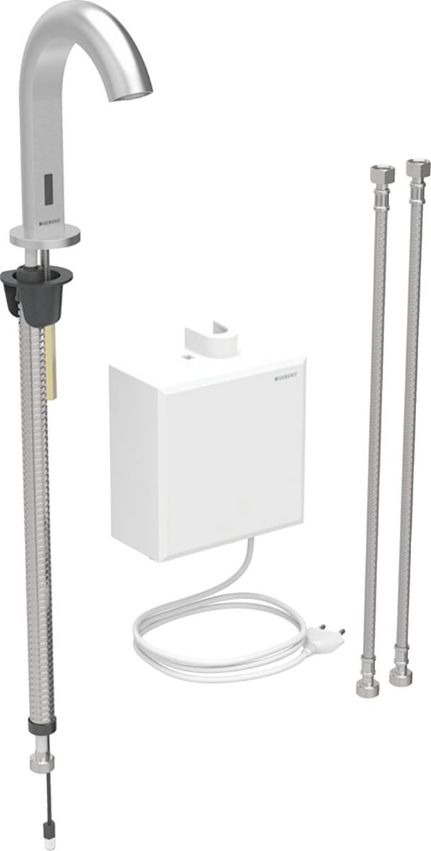 Geberit Piave bateria umywalkowa stojąca elektroniczna stal nierdzewna 116.162.SN.1