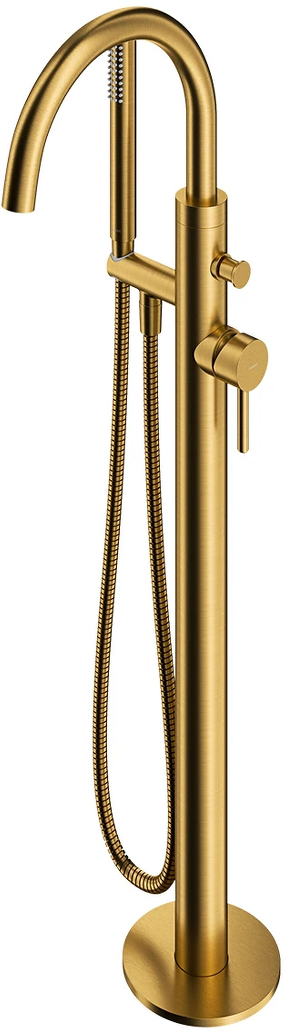 Omnires Y bateria wannowo-prysznicowa wolnostojąca złoty szczotkowany Y1233-SGLB